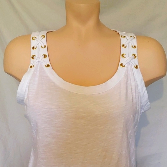 INC grommet and tie strap tank top - Picture 2 of 5